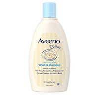 Aveeno Baby Gentle Wash & Shampoo with Natural Oat Extract, Tear-Free & Paraben-Free Formula For Hair & Body, Lightly Scented, 12 fl. oz
