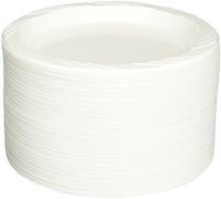 Genuine Joe GJO10329 Plastic Reusable/Disposable Plate, 9" Diameter, White (Pack of 125)