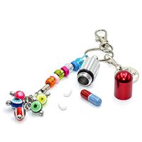 New Stylish Keychain - Mini Waterproof Aluminum Cartridge Waterproof Medicine Pill Box Bottle Holder