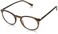 Foster Grant Unisex-Adult McKay Multifocus Glasses 1018255-100.COM Round Reading Glasses, Brown, 1