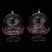 12pcs Acrylic Cup Shape Candy Box Sweet Gift Box Party Baby Shower |Color - Pink|