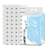 Piokikio 6 Rolls Household Paper Roll Thick Toilet Wood-pulp Paper Roll Toilet Paper