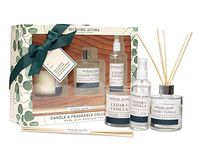 myhome aroma Candle & Fragrance Collection Gift Box Include Oil Reed Diffuser Scented Candle & Perfume Room Spray Cedar + Vanilla Best Gift Set