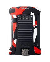 Daytona Single Jet Flame Cigar Lighter Red Camouflage in an Attractive Gift Box Warranty