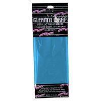Gleam 'N Wrap Metallic Sheets (blue) Party Accessory  (1 count) (3/Pkg)
