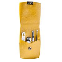 777 3 Seven Nail Kit 4p Manicure Set Yellow Case Clipper Tweez Earpick File Silver MI Korea