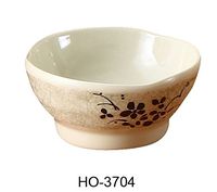 Yanco HO-3704 Honda Rice Bowl, 8 oz Capacity, 2.5" Height, 4.25" Diameter, Melamine, Pack of 72