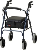 Nova Medical Products Rollator: Nova 4224, Zoom Rolling Walker - Blue