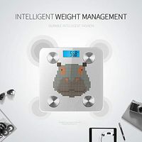 LYAOE Bluetooth Body Fat Scale Hippo Head Made Colored Circles On Smart Wireless Scale with LCD Display Measuring Body Weight Bmi and Health Digital Scale