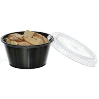 Portion Cup 4 oz Black Polystyrene - 3" Dia x 1 1/8 H 2500 Per Case