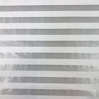 Black Cat Avenue 20" x 30" Printed Tissue Paper for Gift Wrapping, 24-Sheet, Silver/White Stripes
