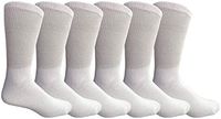 Yacht & Smith Loose Fit Non-Binding Soft Cotton Diabetic Crew Socks, Bulk Value Pack