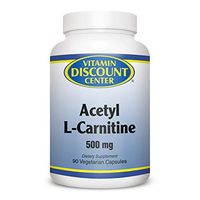 Vitamin Discount Center Acetyl-L-Carnitine 500 mg, 90 Veg Capsules