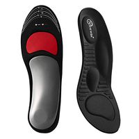 Arch Support Insoles for Men Women Orthotic Shoe Inserts for Plantar Fasciitis Flat Foot High Arch Running Heel Pain Lower Back Pain Relief Black L