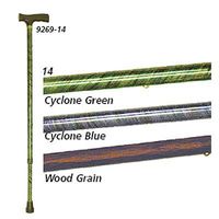 Decorative Aluminum Adjustable Canes - Color: Cyclone Green