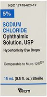 Sodium Chloride Ophthalmic Drops, 5%, 15mL, Pack of 3