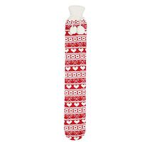 Long Hot Water Bottle with Super-Soft Cover 72cm x 12cm, Extra Seasonal design