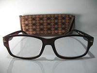 Foster Grant Hugo Mens Brown Modern Reading Glasses w/Case +2.50 Free Hard CASE + Microfiber Cloth