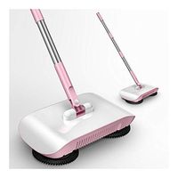 Yg-ct Hand Push Sweepers Sweeping Machine Household Vacuum Cleaner Magic Broom Sweepers Household Cleaning Tools Mopping Machine (color : Pink)