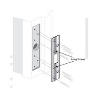 Pro-Lok Strike Plate - Security 6" w/ 6 Screws (Brass Finish)