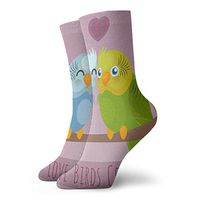 WEEDKEYCAT Chromatic Parrot Sweethearts Adult Short Socks Cotton Cozy Socks for Mens Womens Yoga Hiking Cycling Running Soccer Sports