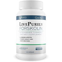Live Purely Forskolin Turmeric - Fat Melting Weight Loss - by Live Pure Diet Labs - Release Fat Sores - Reduce Inflammation - Block Carbs - Lose Weight - Burn Fat