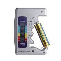 MODAO Professional Battery Tester, Universal Digital LCD Analyzer Test C, AA, AAA, D, N, 9V 6F22 and 1.5V Button Cell Batteries, Suitable for Carbon, Zinc, Alkaline and Rechargeable Batteries