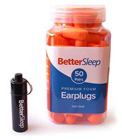 Better Sleep 34dB Foam Ear Plugs for Sleeping, Snoring, Shooting, Loud Work Environments