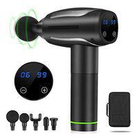 iSingo Massage Gun, Deep Tissue Percussion Muscle Massager, Professional Personal Massage Device with 6 Adjustable Speed, 6 Attachments & Portable Bag