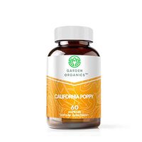 Garden Organics - California Poppy 60 Capsules, 1000 mg, Organic California Poppy (Eschscholzia Californica) Dried Herb and Flower (60 Capsules)