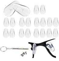 AM Landen 10 Pairs Soft Air Cushion 17mm Silicone Nose Pad with Screws Eyeglass Nose Pads
