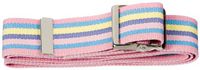 Prestige Medical 621-spa Cotton Gait Belt with Metal Buckle Stripes Hot Pink