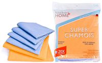 Super Chamois - Super Absorbent Shammy Cleaning Cloth Value 6 Pack - Holds 20x It's Weight in Liquid
