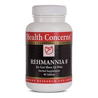 Health Concerns - Rehmannia 8 - Jin GUI Shen Qi Wan Chinese Herbal Supplement - Backache Relief and Aging Support - with Rehmannia (Cooked) Root - 90 Count