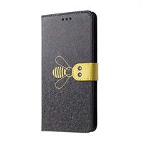 Samsung Galaxy S8 Case Shockproof Flip PU Leather Case Wallet Phone Case Embossed Bee with TPU Bumper Card Slots Magnetic Closure Stand Folio Slim Fit Notebook Protective Cover