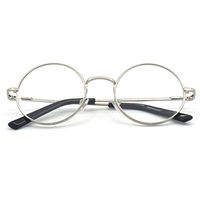 EYE-ZOOM Metal Frame Round Reading Glasses with Spring Hinge Comfort Fit for Men and Women Choose Your Magnification, Silver, 2.00 Strength