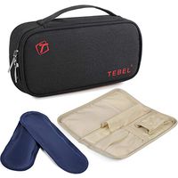 TEBEL Insulin Cooler Travel Bag with 2 Ice Pack for Diabetic Organize Medication for Hours with Carry Handel and Waist Belt(Black & Red)