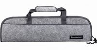 Messermeister 5-Pocket Heavy Duty Felt Padded Knife Roll, Luggage Grade and Water Resistant, Heather Grey