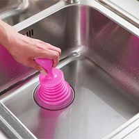 elegantstunning Drain Cleaners Whoelsale Household Powerful Sink Drain Pipe Pipeline Dredge Suction Cup Rose red Dredging Tool