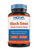 Nova Nutritions Black Seed Oil Capsules 500 mg 90 Softgels