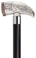 Unisex Embossed Whale Tooth� Cane Black Shaft  -Affordable Gift! Item #HAR-9106908