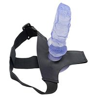 8.1Inch Strap On Face Dillo Mouth Panis Adjustable BDSM Artificial Seax Toiys for Women Couples Purple