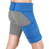 Hip Brace Adjustable Hip Support for Sciatic Nerve Pain Relief, Hip, Groin, Hamstring, Thigh, Pulled Muscles, Joints, Arthritis Compression Groin Sciatic Wrap Belt for Women and Men- Blue