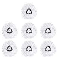 Spin Mop Refill Replacement Mop Heads Microfiber Triangle Spinning Mops Head for Floor Easy Cleaning (Pack of 7)