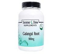 Galangal Root 900mg 90 Capsules Gluten Free 100% Natural. Serene Dew Supplements