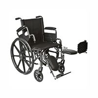 Roscoe Medical K42016Dhfbel K4-Lite Wheelchair Flip Back, Desk-Length Arms And Elevating Legrests Powder-Coated Silver Vein Steel