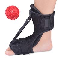 Plantar Fasciitis Night Splint Drop Foot Orthotic Brace Adjustable Dorsal Night Splints for Flat Feet, Heel, Ankle, Arch Foot Pain, Achilles Tendonitis Brace for Women, Men with Foot Massage Balls