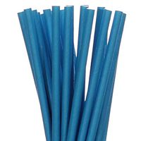 Biodegradable Paper Straws Bright Blue Solid (25)