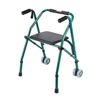 Walkers Green Aluminum Alloy Handrail Folding Elderly Disabled Walking Auxiliary Four-Legged Cane Rehabilitation 61cm28cm91cm MUMUJIN