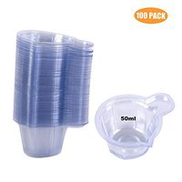 100 Pack Disposable Plastic Urine Cups,50ML Tests Cup Urine Specimen Container for Ovulation Test/Pregnancy Test/pH Test/Ketone Test